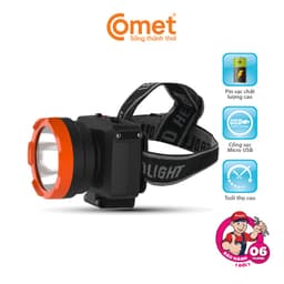Thumbnail Đèn Pin Sạc Led Đội Đầu Comet CRT1612 3W siêu sáng 1