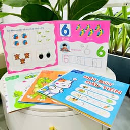 Thumbnail Sách - Tự Xóa Thông Minh - Bộ 4 Cuốn - Bé Học Chữ Số, Chữ Cái, Nét Bút Đầu Tiên, Hình Khối Và Màu Sắc (Tặng Kèm 2 Bút) 4