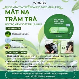 Thumbnail Combo 5 Mặt nạ thải bã nhờn, giảm mụn chiết xuất tràm trà BNBG Vita Tea Tree Healing Face Mask Pack 30ml x 5 1