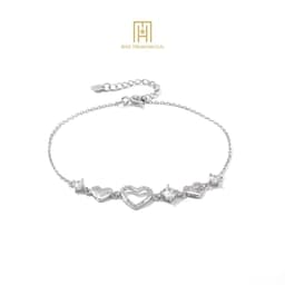Thumbnail Lắc tay bạc 925 Bảo Tín Mạnh Hải họa tiết trái tim khảm đá BCLTB92KDH-308009 3