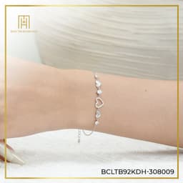Thumbnail Lắc tay bạc 925 Bảo Tín Mạnh Hải họa tiết trái tim khảm đá BCLTB92KDH-308009 1