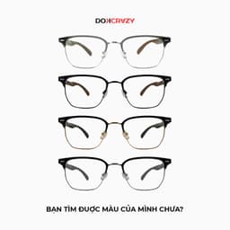 Thumbnail Gọng kính kim loại DOKCRAZY BOLD Cao Cấp, Nam Nữ, Basic, Chống ánh sáng xanh tia UV400,Gọng Bọc Nhựa 4