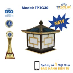 Thumbnail Đèn Trụ Cổng Mái Ngói Năng Lượng Mặt Trời TP SOLAR Thế Hệ Mới, Chất Liệu Hợp Kim Nhôm, Chống Nước IP68 - Bảo Hành 3 Năm 2