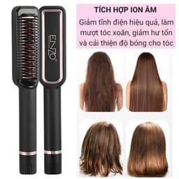 Thumbnail Lược điện ENZO 4113 duỗi tóc thẳng ion âm bảo vệ tóc suôn mượt-tạo kiểu chuyên nghiệp BH 5 NĂM 1