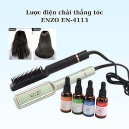 Thumbnail Lược điện ENZO 4113 duỗi tóc thẳng ion âm bảo vệ tóc suôn mượt-tạo kiểu chuyên nghiệp BH 5 NĂM 2