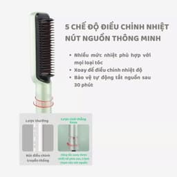 Thumbnail Lược điện ENZO 4113 duỗi tóc thẳng ion âm bảo vệ tóc suôn mượt-tạo kiểu chuyên nghiệp BH 5 NĂM 4