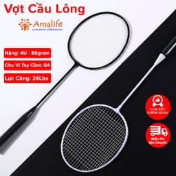 Thumbnail Vợt Cầu Lông Hợp Kim Chắc Chắn Dành Huấn Luyện Chơi Cầu Lông 85gram G4 24Lbs Chính Hãng Amalife 1