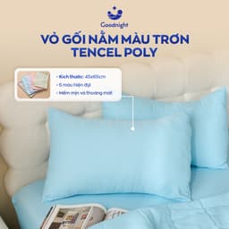 Thumbnail Vỏ Gối Airsilk Tencel Lụa Cao Cấp 45x65cm, 5 màu pastel - Goodnight Bedding (1 chiếc) 1
