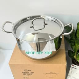 Thumbnail Nồi inox 3 đáy sandwich inox 430 cao cấp Fivestar Standard bếp từ nắp inox đủ size , phù hợp mọi bếp 1