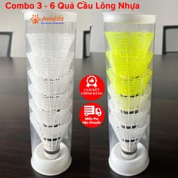 Thumbnail Combo 3 - 6 Quả Cầu Lông Nhựa Tập Luyện Đánh Trong Nhà Và Ngoài Trời Bền Và Ổn Định Chính Hãng Amalife 1