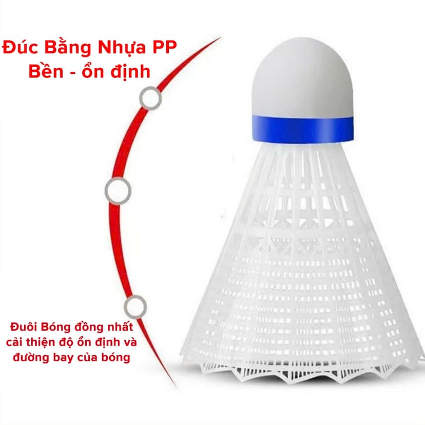 Ảnh Combo 3 - 6 Quả Cầu Lông Nhựa Tập Luyện Đánh Trong Nhà Và Ngoài Trời Bền Và Ổn Định Chính Hãng Amalife 4