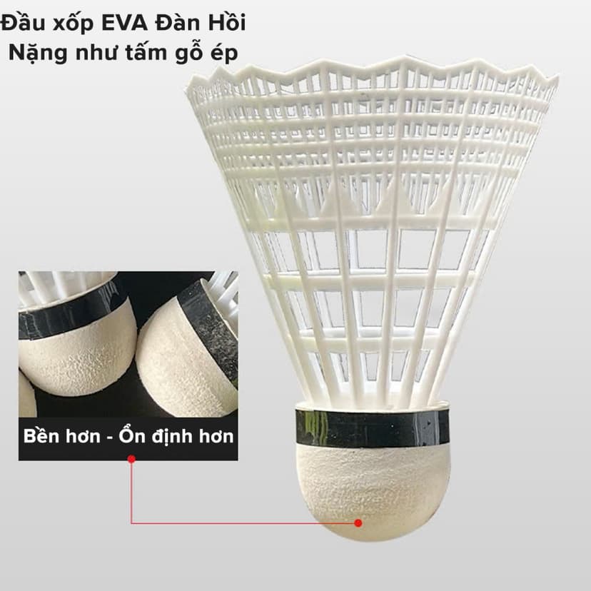 Ảnh Combo 3 - 6 Quả Cầu Lông Nhựa Tập Luyện Đánh Trong Nhà Và Ngoài Trời Bền Và Ổn Định Chính Hãng Amalife 3