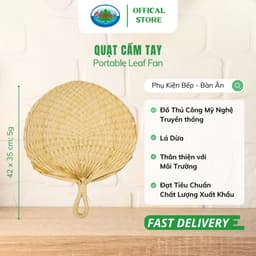 Thumbnail Quạt Cầm Tay Làm Từ Dừa Ohiama Portable Leaf Fan | Siêu Nhẹ, Siêu Tiện Lợi, Đồ Thủ Công VNXK 1