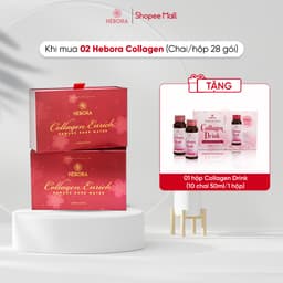 Thumbnail COMBO 2 Nước uống Hebora Collagen Enrich Damask Rose Water 500ml Dạng 28 túi 1