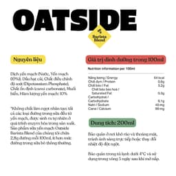Thumbnail Sữa yến mạch OATSIDE Original vị nguyên bản lốc 200ml x 3 - Không lactose, Sánh mịn, Không chất làm ngọt nhân tạo 3