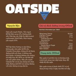 Thumbnail Sữa yến mạch OATSIDE Chocolate vị Sô-cô-la lốc 200ml x 3 - Không lactose, Đậm vị, Làm từ Cacao thật 4