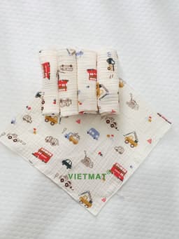 Thumbnail Set 5 khăn sữa trẻ em TILO vải muslin 100% cotton mềm mịn, thoáng mát và hút nước mạnh 3