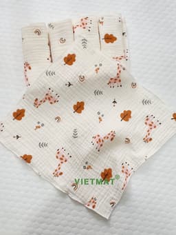 Thumbnail Set 5 khăn sữa trẻ em TILO vải muslin 100% cotton mềm mịn, thoáng mát và hút nước mạnh 4