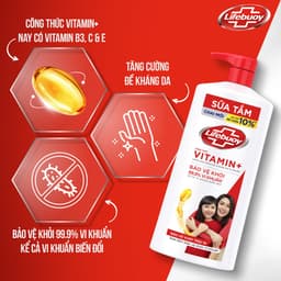 Thumbnail Sữa Tắm Lifebuoy Bảo Vệ Khỏi Vi Khuẩn Gây Bệnh Với Ion Bạc+ Hỗ Trợ Đề Kháng Da Tự Nhiên 1000G 4