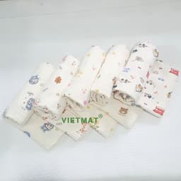 Thumbnail 2 mét vải muslin cao cấp 2 lớp TILO 100% cotton may khăn tắm, khăn sữa cho bé, mềm mịn, thấm hút tốt 1