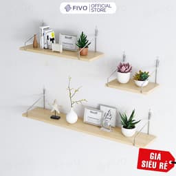 Thumbnail Kệ Treo Tường FIVO FB40 Trang Trí Không Cần Khoan, Tặng Kèm Đinh Và Móc Treo Inox Dễ Dàng Gắn Lên Tường, Decor Linh Hoạt 1