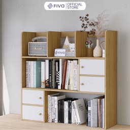 Thumbnail Kệ Sách Để Bàn Học FB21 FIVO Cao Cấp Màu Gỗ Và Walnut , Có Hộc Tủ Gắn Nam Châm, Dễ Dàng Lắp Ráp, Đa Dạng Mẫu Mã, Màu Sắc 1