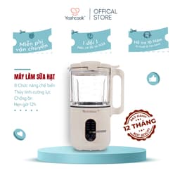 Thumbnail Máy làm sữa hạt tự động Yeahcook, cối thuỷ tinh cường lực trong suốt dễ sử dụng và an toàn vệ sinh 3