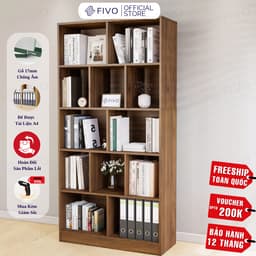 Thumbnail Kệ Sách Gỗ 5 Tầng FIVO FB73 Gỗ Chống Ẩm Cao Cấp Dày Dặn, Tấm Lưng Chắc Chắn, Dễ Dàng Lắp Ráp 1