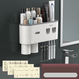 Thumbnail Bộ 2 Nhả Kem Đánh Răng Tự Động OENON nhựa ABS - Kèm Cốc Và Miếng Dán Tường 2
