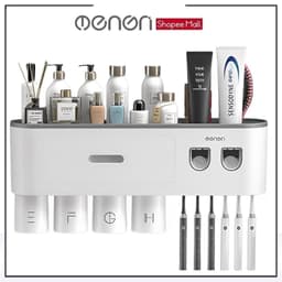 Thumbnail Bộ 2 Nhả Kem Đánh Răng Tự Động OENON - Kệ Treo Bàn Chải Đánh Răng Dán Tường Kèm Cốc Và Miếng Dán 1