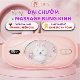 Thumbnail Đai chườm nóng sưởi ấm PUHA có chức năng massage giảm đau bụng kinh nguyệt quà tặng bạn gái 1