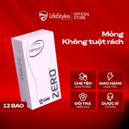 Thumbnail Bao cao su  Lifestyles Zero Ultra Thin siêu mỏng, nhiều gel bôi trơn hộp 3 bcs/12 bcs 2