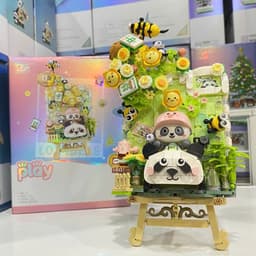Thumbnail Bộ lắp ráp mô hình bức tranh mùa hè, bí mật gấu trúc, chủ đề Halloween LOZ mini 3