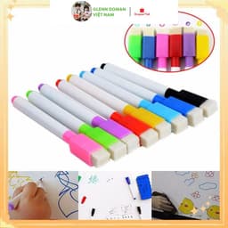 Thumbnail Bộ Bút Lông Viết Bảng Có Đầu Xóa Được dùng được cho bảng trắng, sách tô xoá thông minh cho bé 4