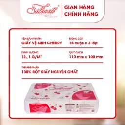 Thumbnail Giấy vệ sinh Silkwell Cherry 15 cuộn 3 lớp chính hãng mềm mịn siêu dai 2