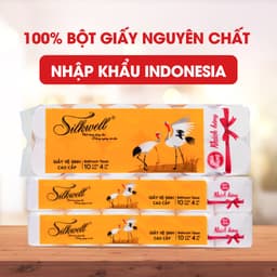 Thumbnail Giấy vệ sinh Sếu 12 cuộn 4 lớp không lõi cao cấp siêu mềm mịn không tẩy trắng hàng chính hãng 1