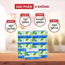 Thumbnail Thùng 9 gói giấy ăn rút lụa khổ to Silkwell Xanh 250 tờ mềm mịn không bụi giấy 3