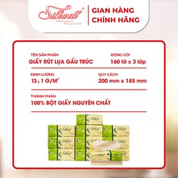 Thumbnail Thùng 9 gói giấy ăn gấu trúc khổ lớn Silkwell 100% bột tre nhập khẩu cao cấp tiện lợi 1