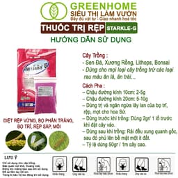 Thumbnail Thuốc Tím Trị Rệp Greenhome, Starkle-G, Bao 50gr, Lưu Dẫn, An Toàn, Hiệu Quả, Dùng Cho Sen Đá 3