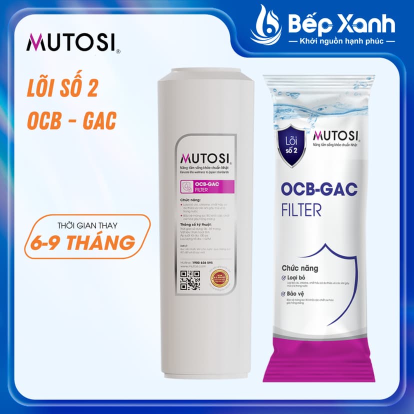 Ảnh Bộ lõi lọc nước 123 MUTOSI - Bộ 3 lõi lọc thô chính hãng 2