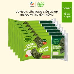 Thumbnail COMBO siêu tiết kiệm Rong biển lá kim ăn liền Bibigo Hàn Quốc 3