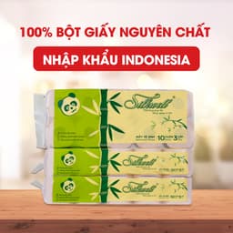 Thumbnail Giấy vệ sinh gấu trúc Silkwell 10 cuộn 3 lớp ,100% bột tre nhập khẩu 1