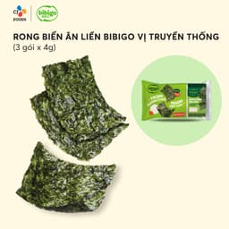 Thumbnail Thùng 12 lốc Rong biển ăn liền Bibigo Hàn Quốc (Lá kim 12 lốc = 36 gói) - 2