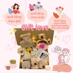 Thumbnail Combo quà tặng túi chườm bụng Capybara 400ml Puha có hoa, băng đô, kẹp tóc, tất, dễ thương cute 3
