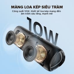 Thumbnail Loa Bluetooth 5.3 Robot RB525 Bass Mạnh 10W Đèn Led RGB, Kháng Nước, Pin Trâu - Hỗ Trợ Kết Nối Thẻ Nhớ, AUX 4