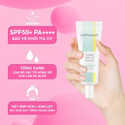 Thumbnail Kem chống nắng nâng tone da dầu mụn Cell Fusion C Clear Tone-Up Sun Base SPF50+ PA++++ 40ml hiệu chỉnh da ửng đỏ 3