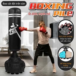 Thumbnail BG Trụ tập luyện Boxing Pile BG026 hai màu Red/Black, hỗ trợ rèn luyện thể lục và cơ bắp 1
