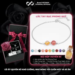 Thumbnail Lắc tay bạc phong thuỷ tự nhiên KYDOPAL đính đá trang sức vòng tay cao cấp 925 - PAL9B7L6 1