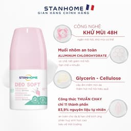 Thumbnail Combo 2 lăn khử mùi không cồn cho da nhạy cảm Stanhome Deo soft 50ml/lọ 3