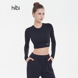 Thumbnail Áo Tập Yoga Gym Hibi Sports CR832 Kiểu Tay Dài Cổ Tròn, Kèm Mút Ngực 1